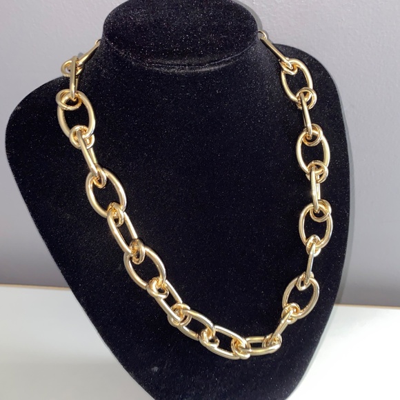 ELIZABETH & JAMES/Kohls Chunky Gold Tone Chain Necklace - Picture 8 of 10